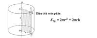 Công thức Tính Diện Tích Toàn Phần Hình Trụ​ & Ví Dụ Áp Dụng