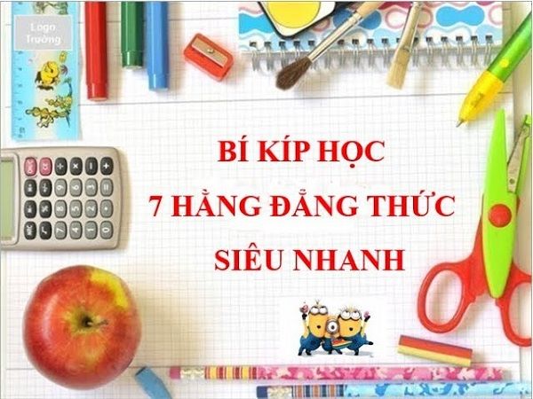 bảy hằng đẳng thức đáng nhớ​