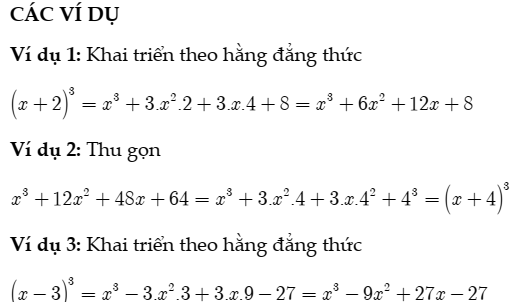 bảy hằng đẳng thức đáng nhớ​