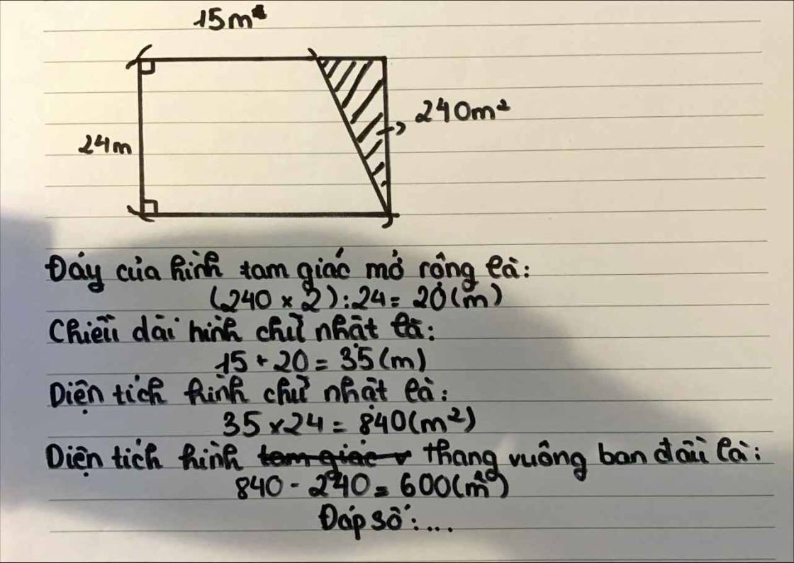 Diện tích hình thang vuông