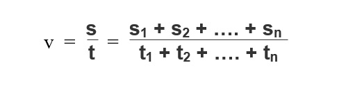 Công thức tính vận tốc trung bình